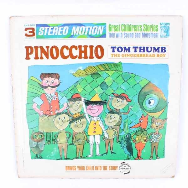 MGM Children's Series #3 Pinocchio Tom Thumb The Gingerbread Boy Vinyl Record