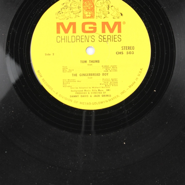 MGM Children's Series #3 Pinocchio Tom Thumb The Gingerbread Boy Vinyl Record