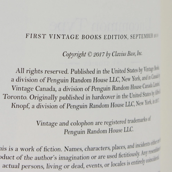 Uncommon Type Some Stories by Tom Hanks 2017 Paperback