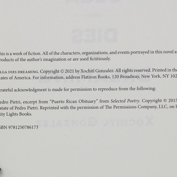 Olga Dies Dreaming by Xochitl Gonzalez 2021 Hardcover Dust Jacket