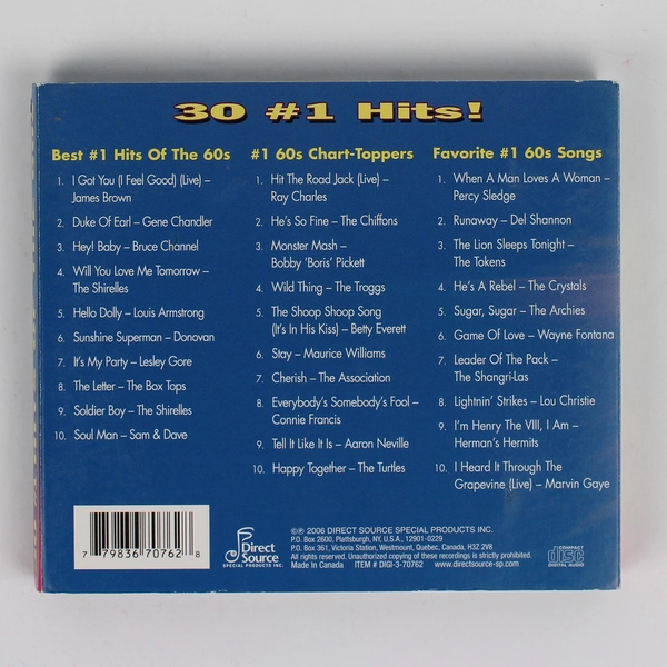 30 #1 Hits of the 60s 3 CD Set Best Hits Chart Toppers & Favorite Songs 2006