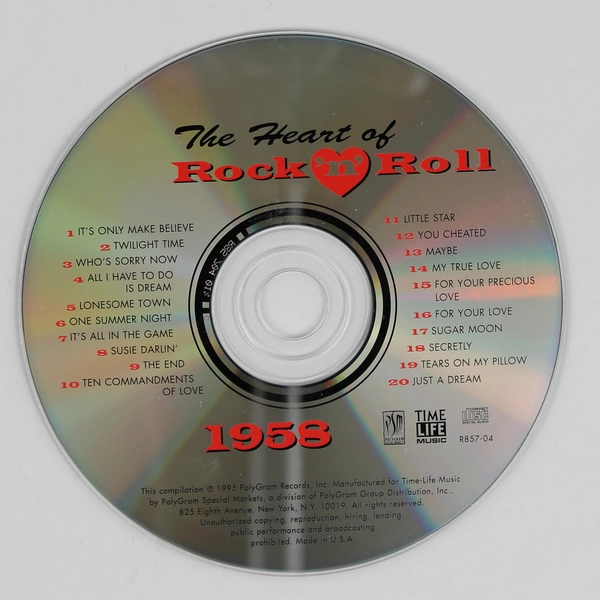Time Life The Heart Of Rock 'n' Roll 1958 Music CD 1995 Polygram Records