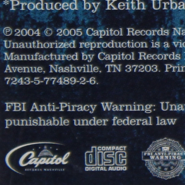 Be Here Music CD by Keith Urban 2005 Capitol Records Nashville