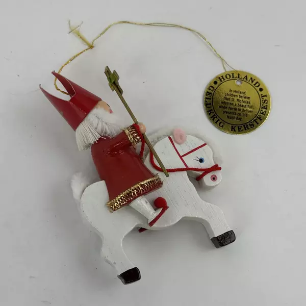 Merry Christmas Santa Gelukkig Kerstfeest Vintage Christmas Ornament Holland
