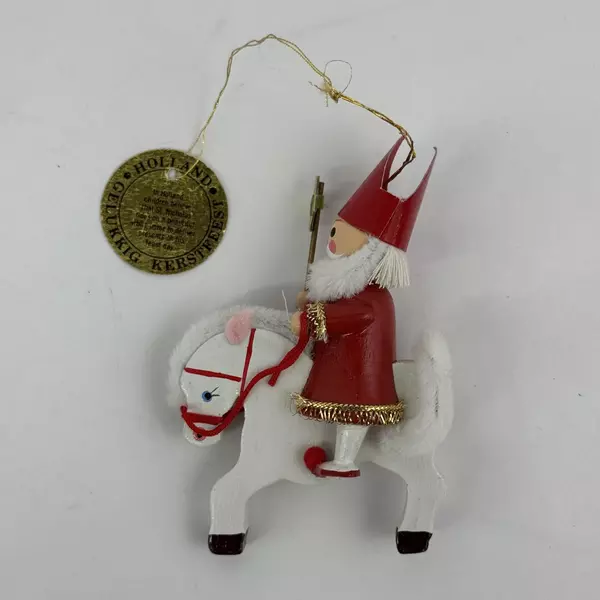 Merry Christmas Santa Gelukkig Kerstfeest Vintage Christmas Ornament Holland