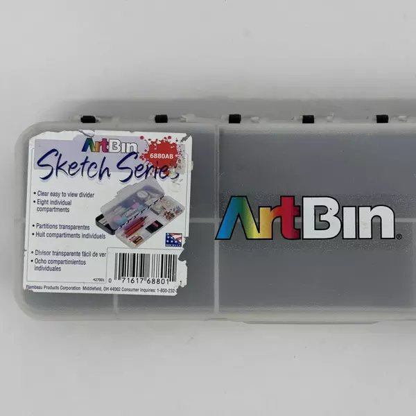 ArtBin Sketch Series Box 12.25"X4.25"X1.75" Translucent & Black