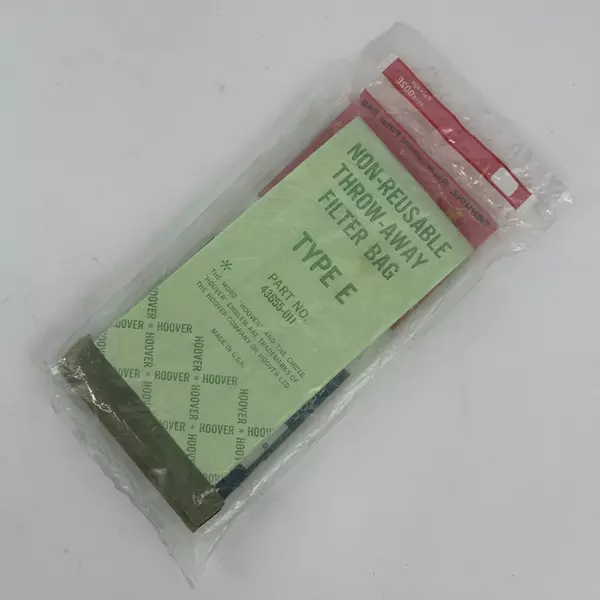 New Sealed Vacuum Cleaner Bags Hoover Type E Pack of 3 Bags Quik Broom Cassette