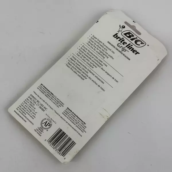 BIC Brite Liner Grip Highlighter Chisel Tip Yellow 5-Count