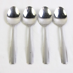 Set of 4 Oneida Satin Fremont Oval Soup Spoons 6.75 Inches