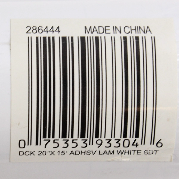 Duck EasyLiner Removable Adhesive Laminate Solids White 20 In x 15 Ft