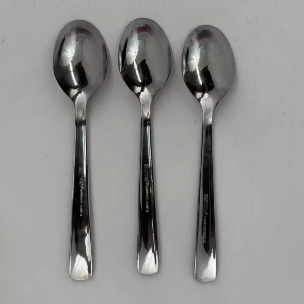 Lot of 3 Cambridge Teaspoons Boa Frost Stainless Steel 6 7/8" Made in China