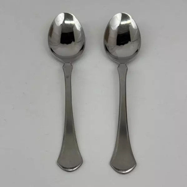Lot of 2 Dalia Soup Spoons Basque Pattern Stainless Steel 7 3/4" Made in Spain