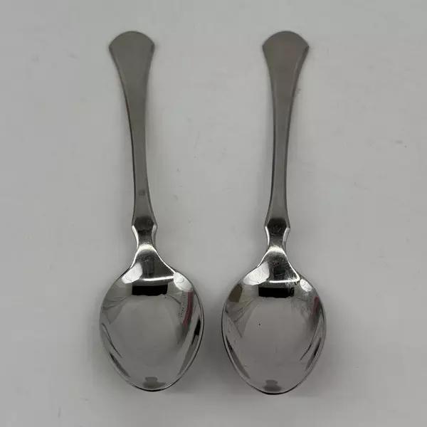 Lot of 2 Dalia Soup Spoons Basque Pattern Stainless Steel 7 3/4" Made in Spain
