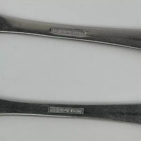 Lot of 2 Dalia Soup Spoons Basque Pattern Stainless Steel 7 3/4" Made in Spain