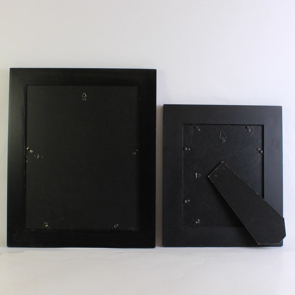 Lot of 2 Matte Black Picture Frames 8" x 10" & 11" x 14" FLAWED