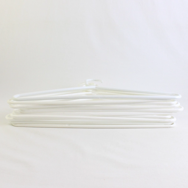 Lot of 10 White Traditional Clothing Hangers