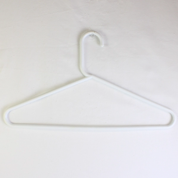 Lot of 10 White Traditional Clothing Hangers