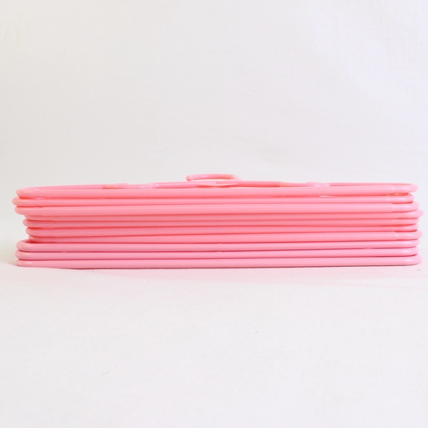Lot of 10 Pink Childs Size Notched Clothing Hangers