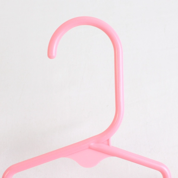 Lot of 10 Pink Childs Size Notched Clothing Hangers