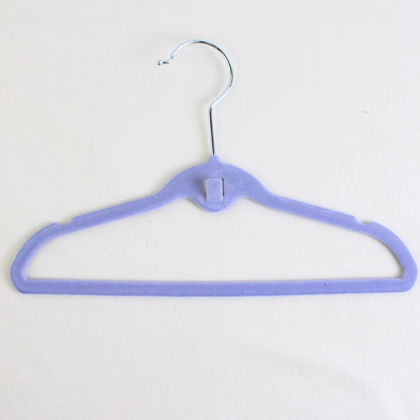 Lot of 10 Various Colors Flocked Child Clothing Hangers