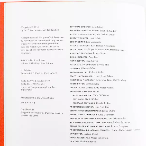 Slow Cooker Revolution Vol 2 by America's Test Kitchen 200 Recipes