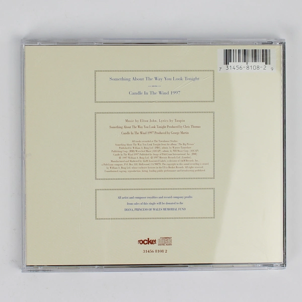 Elton John Single Something About The Way You Look CD 1997 