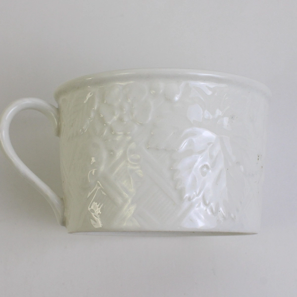 Lot Of 4 Mikasa English Countryside White Flat Coffee Cups Mugs DP900