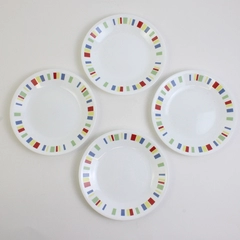 Lot of 4 Corelle Coming Memphis Bread & Butter Plates Chip & Break Resistant