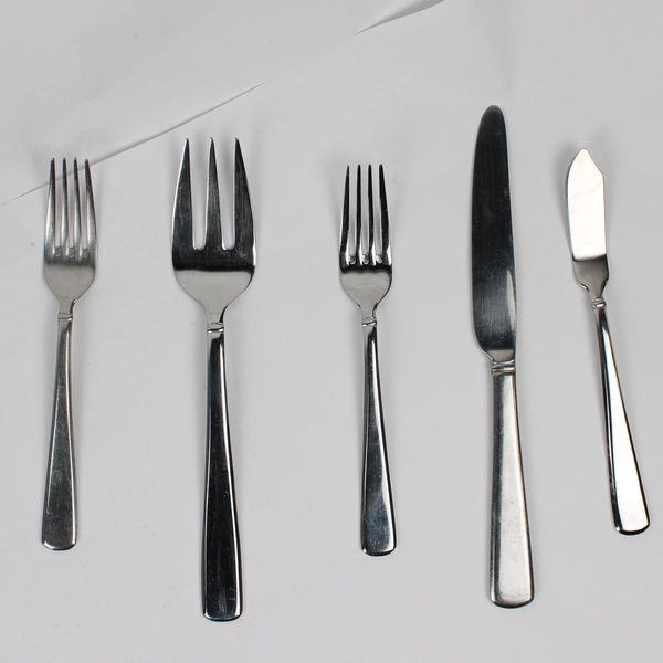 Lot Of 5 Cambridge Silver Ascot (Stainless) Assorted Flatware Forks & Knives