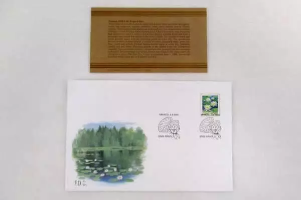 1996 Finland Water Lilies FDC First Day Cover Philatelic Profile Mint