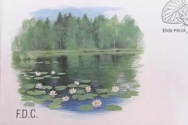 1996 Finland Water Lilies FDC First Day Cover Philatelic Profile Mint
