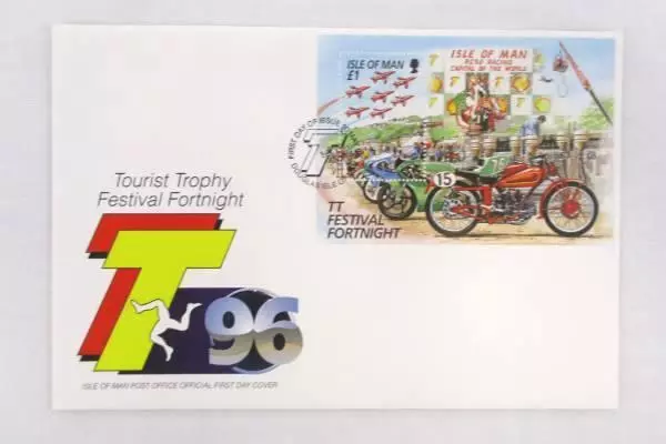 1996 Isle of Man FDC Tourist Trophy Festival First Day Cover - Mint