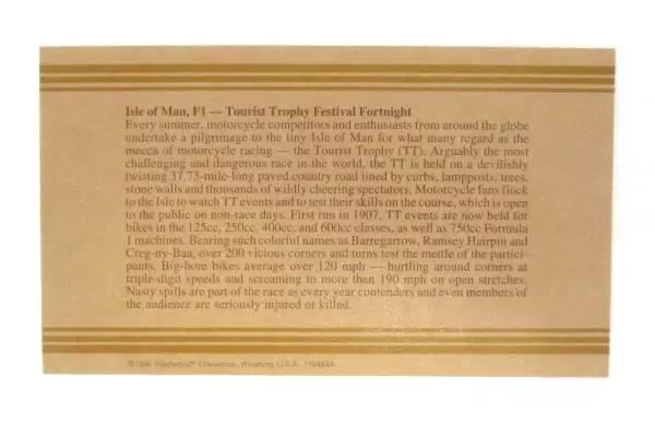 1996 Isle of Man FDC Tourist Trophy Festival First Day Cover - Mint