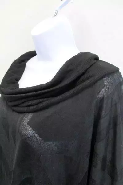 Charlotte Russe Sheer Black Cowl Neck Dolman Sleeve Top Blouse Size M