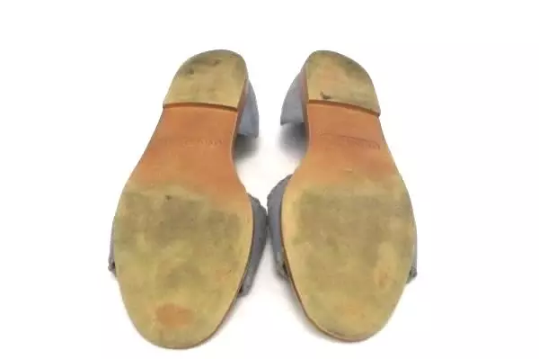 Nicole Phoenix Woven Women's 7M Blue Denim Open Toe Flat Sandals