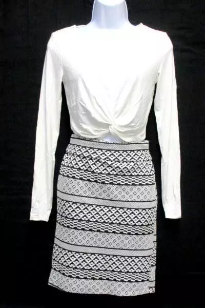 Lot of 3 Women's Medium Tops & Black/White Skirt - Forever 21, Ambiance, Russe