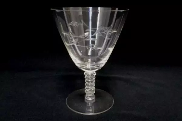 4 Replacement Etched Glass Floral Sorbet Cordial Champagne Stemware Crystal 