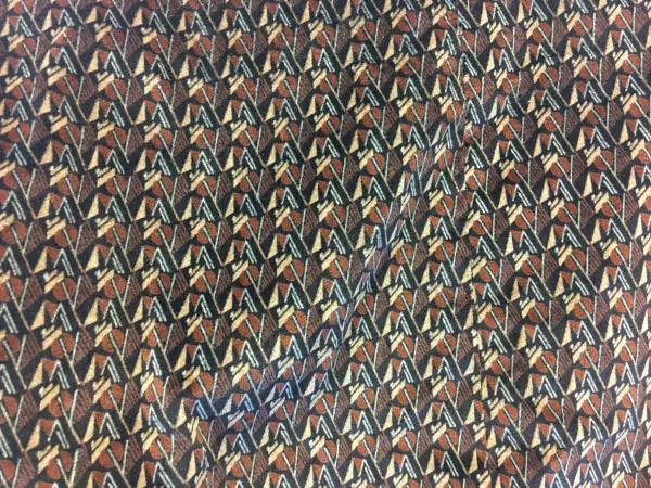 Woman's Blazer Custom Tailored by Nardis of Dallas Brown Blue Geometric Medium