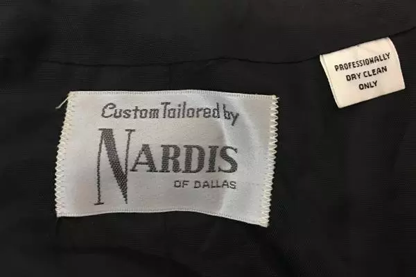 Woman's Blazer Custom Tailored by Nardis of Dallas Brown Blue Geometric Medium