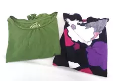 Lot of 2 Women's Tops Size L Mudd & American Eagle Short Sleeve Blouses