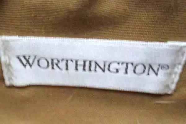 Worthington Beige Handbag Bamboo Handle 8 Pockets Pre-Owned