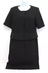 Pendleton Collection Women's Size 8 Peplum Shift Dress Pure Virgin Wool Black