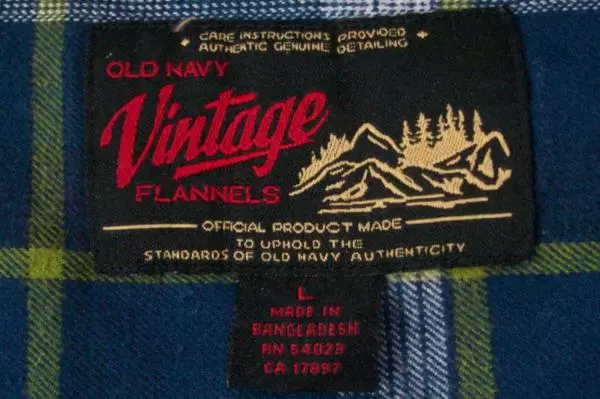 Old Navy Vintage Boy's Youth Yellow Blue Flannel Size Large