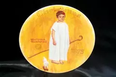 Norman Rockwell Angel With Black Eye Collector Plate w/ COA