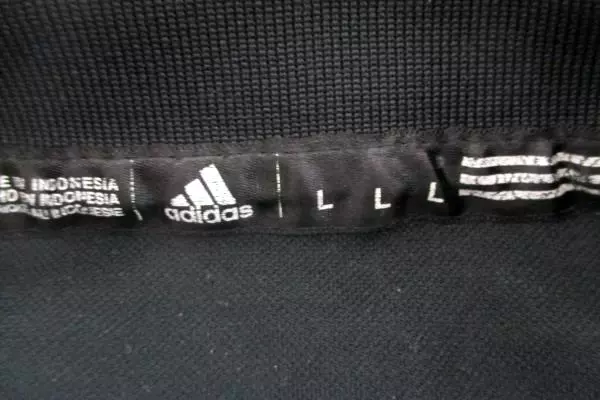 Adidas Men's Large Black Golf Polo Shirt with Gold & White Logo - Pre-Owned