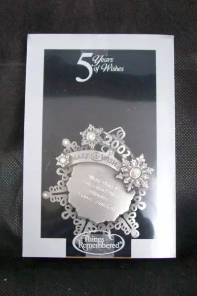 5 Years Of Wishes Snowflake Ornament May Angels Surround You Always Pewter
