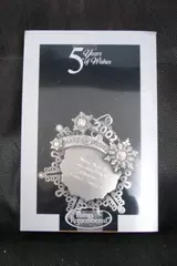 5 Years Of Wishes Snowflake Ornament May Angels Surround You Always Pewter