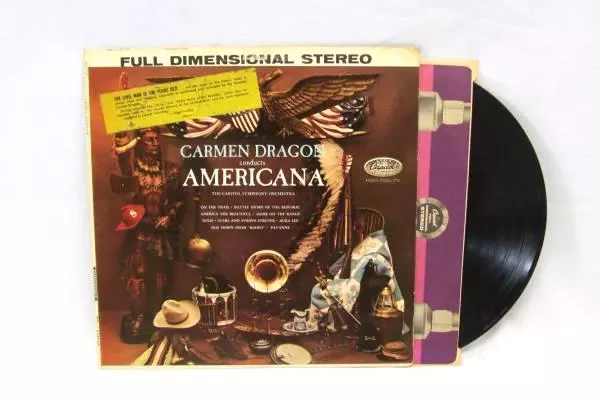 Carmen Dragon Americana Vinyl LP SP-8523 Capitol Symphony Orchestra 33 RPM