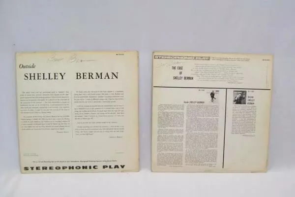 Lot of 2 Shelley Berman Vinyl Records - "Outside" & "The Edge" 1960
