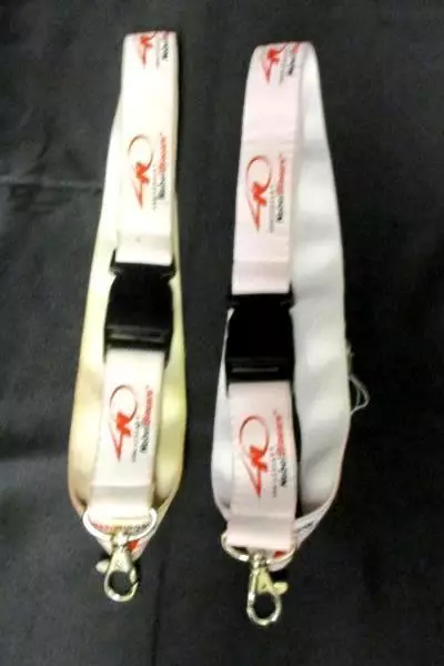 Lot of 2 Nobel Biocare 40th Anniversary Lanyards Key Chains 2005 Pink